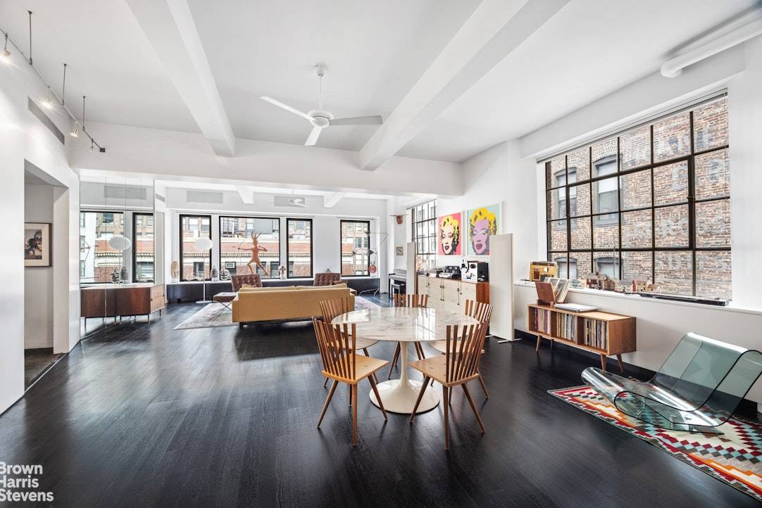Loft Living in NoMad with Iconic Views Accessed directly by a keyed elevator, this full floor loft offers grand scale living in a boutique pre war co op.