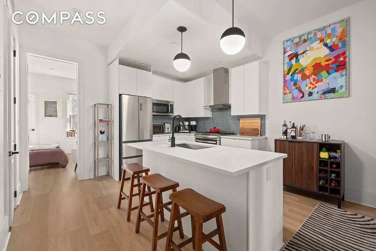 Newly Renovated, 1000 sq ft second floor apartment with private deck, this true 2 bed 2 bath is available June 1st.