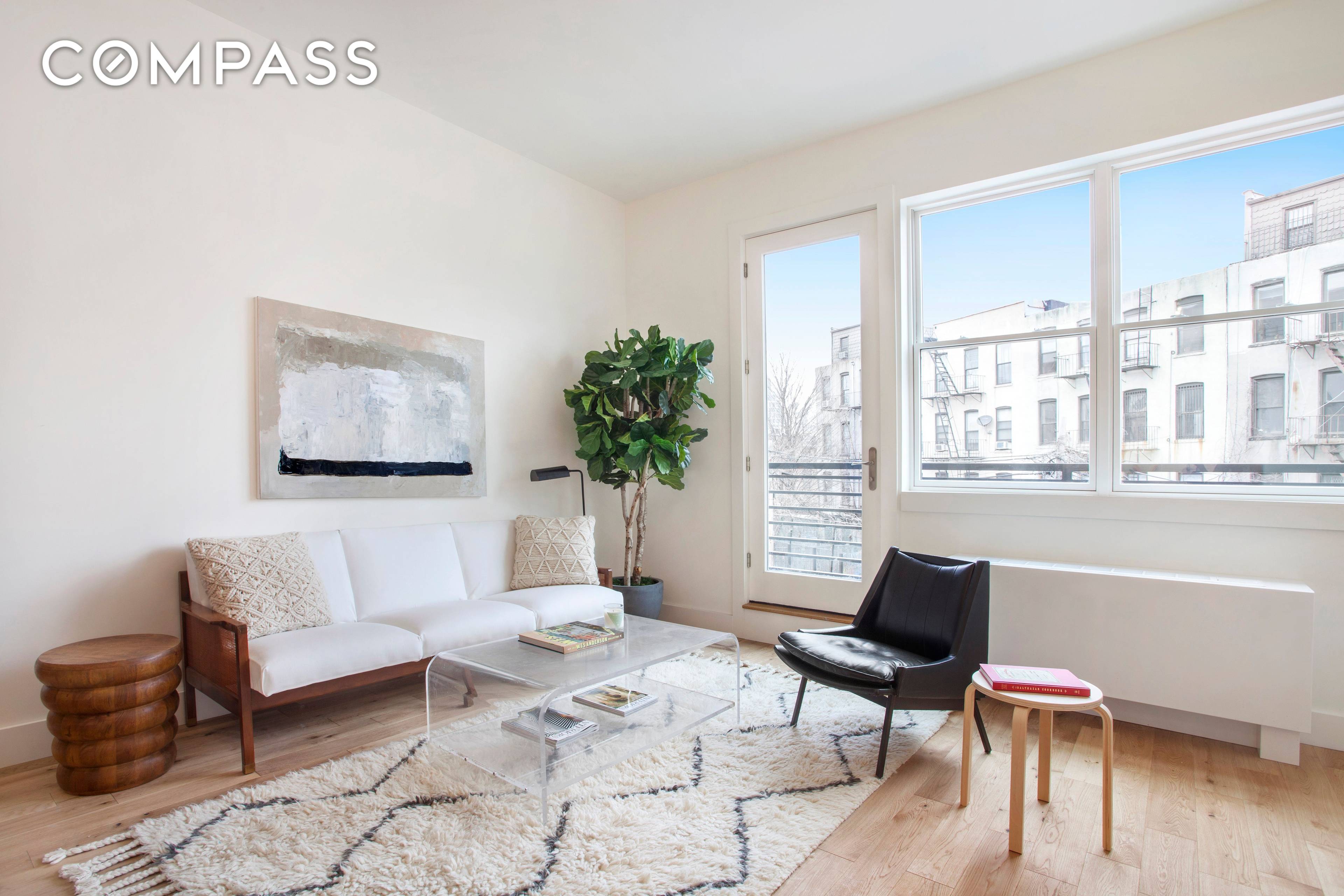 Prospect Heights No Fee Luxury Sun Filled 1BD 1BA Home Office, with loft like 10 6 Ceilings, Oversized Windows, Open Kitchen with S S Kitchen with D W, M W, ...