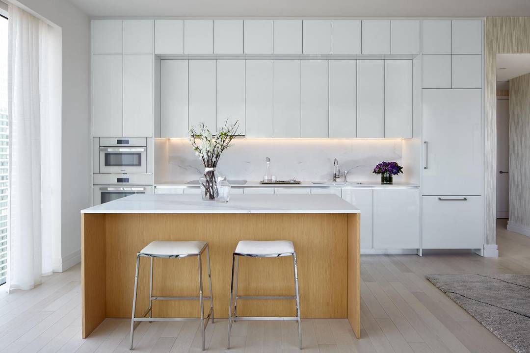 This spacious, half floor 1, 555 square foot, two bedroom, two and a half bath residence features floor to ceiling windows and an expansive north facing terrace with sweeping views ...