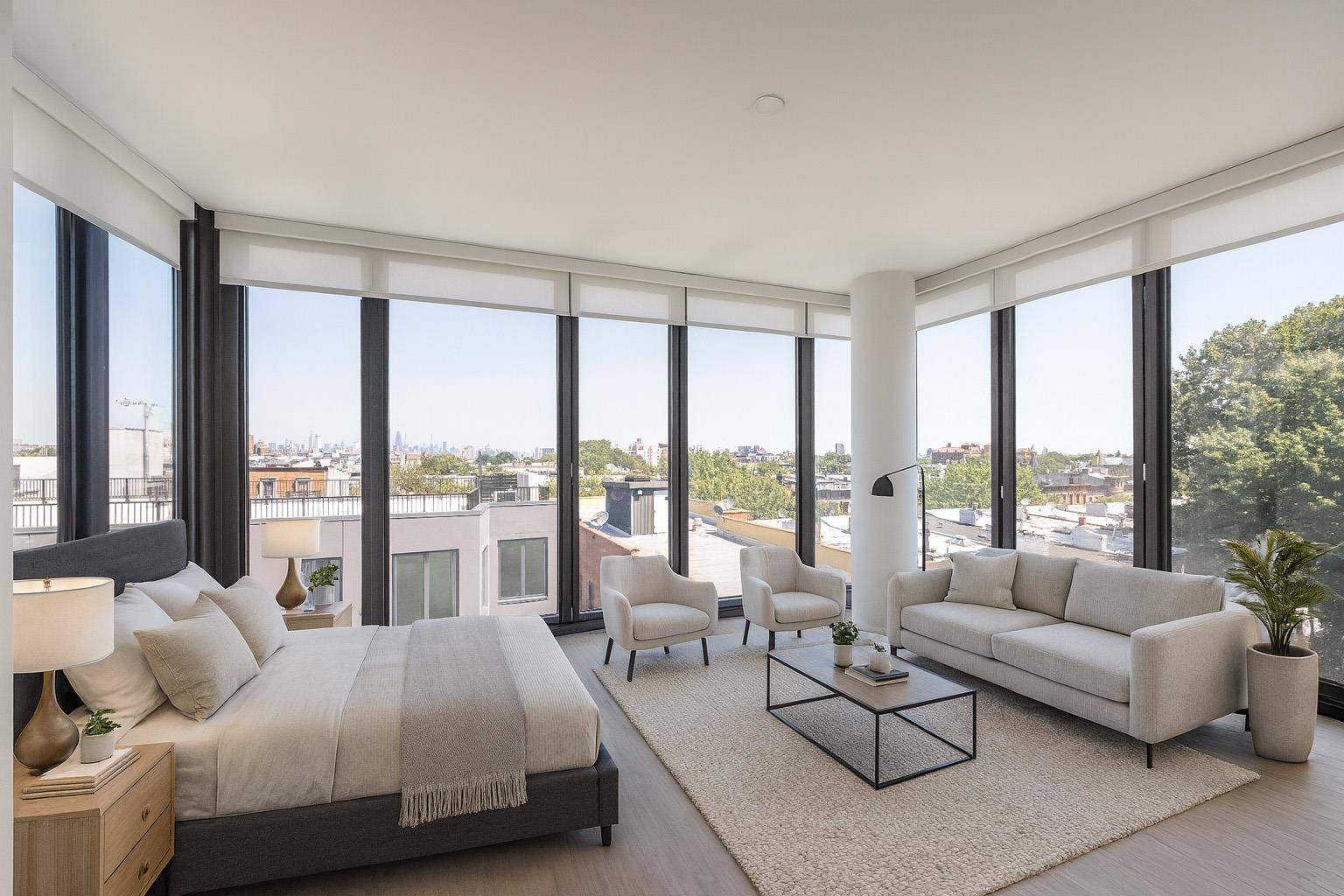 Studio with Private Terrace Available SeptemberBathed in natural light from floor to ceiling windows, this residence redefines what a studio can be.