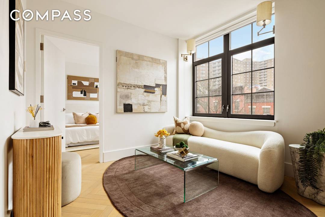 Chic East Village living awaits in this gorgeous one bedroom, one bathroom residence featuring sun kissed interiors and designer finishes in a contemporary full service condominium.