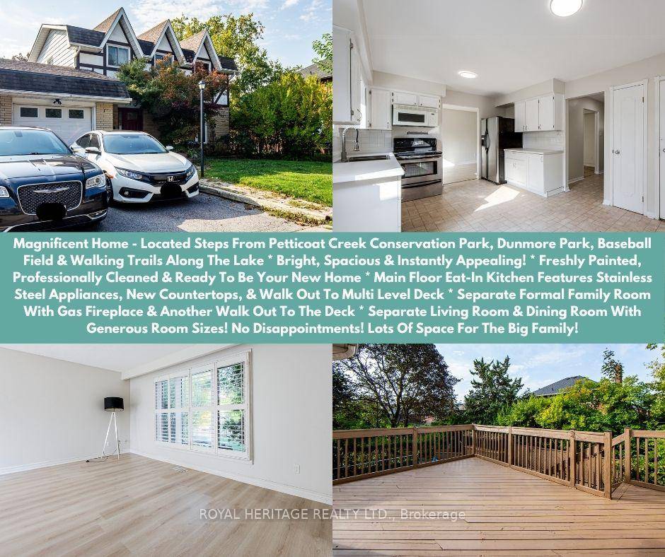 Magnificent Home Located Steps From Petticoat Creek Conservation Park, Dunmore Park, Baseball Field amp ; Walking Trails Along The Lake Bright, Spacious amp ; Instantly Appealing !