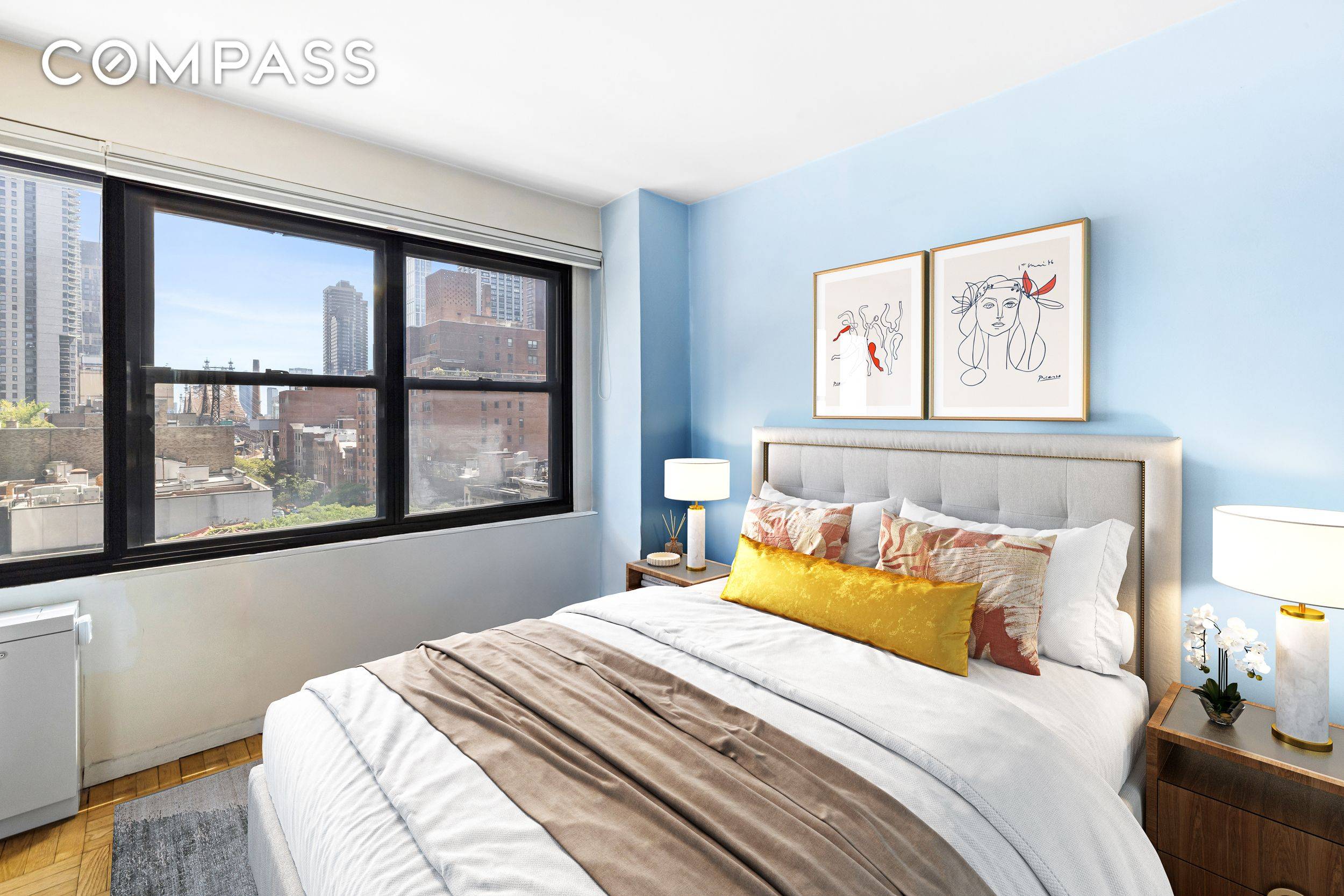 Sunny Alcove Studio Gem with Queensborough Bridge Views Discover this incredibly well located, sunny, and huge measuring 610 square feet per floor plan alcove studio featuring picturesque Queensborough Bridge views.