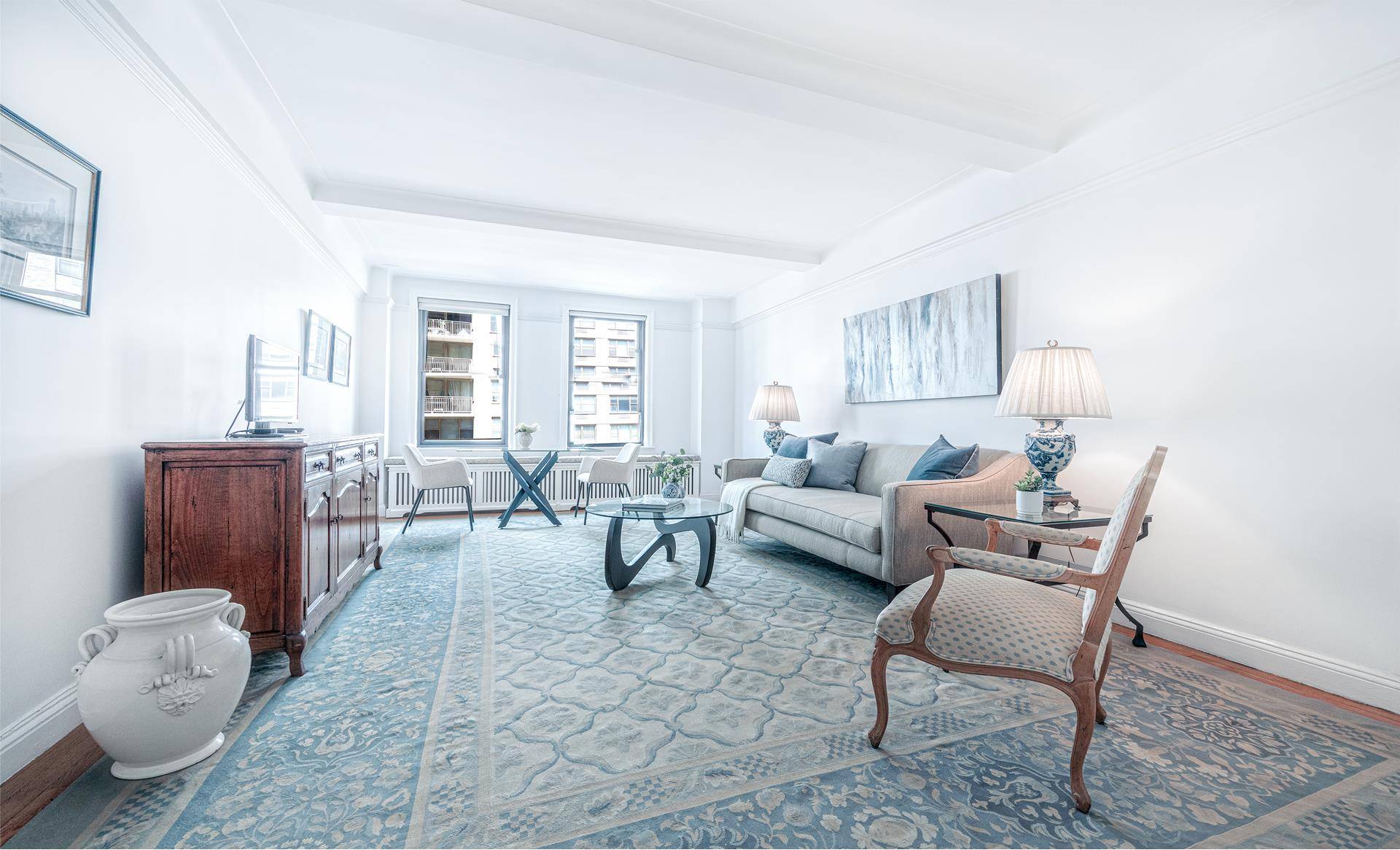 Welcome to 4D, A BEAUTIFUL FULLY RENOVATED, rarely available elegant pre war north and south facing 2 bedroom, 2 bathroom home located in a full service white glove building.