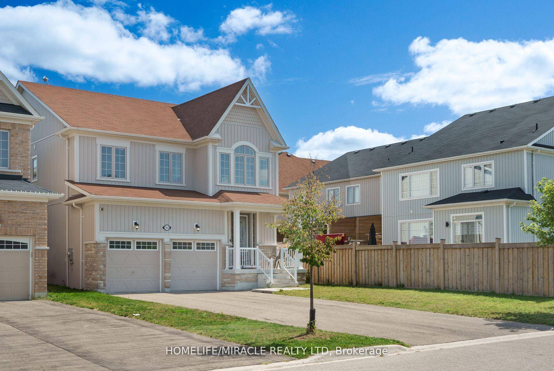 Welcome to 183 Brownley Beautiful 4 Bedroom Home Built By Zancor Huge fully fenced Premium Lot, Spend On Upgrades, Wooden Floor main floor Circular Oak Staircase, beautiful Kitchen W Tall ...