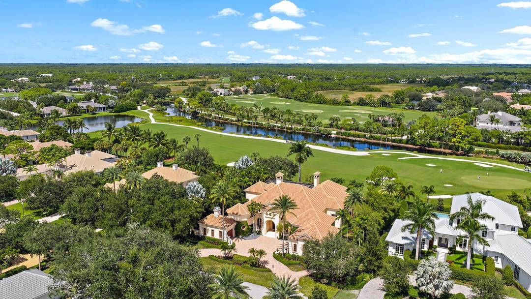 Exquisite custom estate with breathtaking views of the first hole of the Pete Dye Championship golf course.