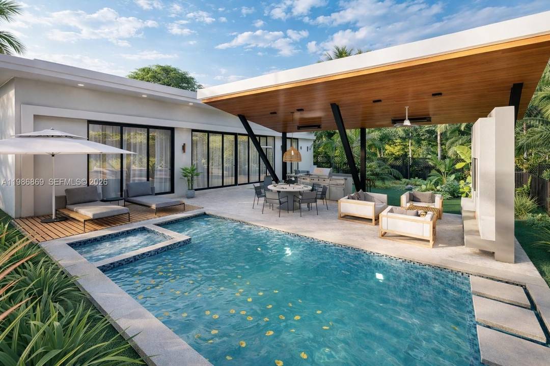 Modern design meets effortless indoor outdoor living in this BRAND NEW Miami Shores residence offering 4 bedrooms and 4.