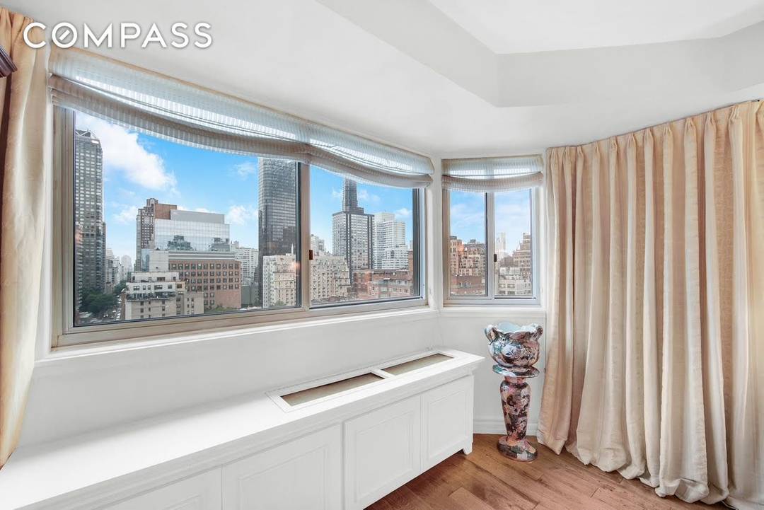Stunning Two Bedroom Apartment with Spectacular City Views in Prime Upper East Side Location Living room photos are virtually painted.