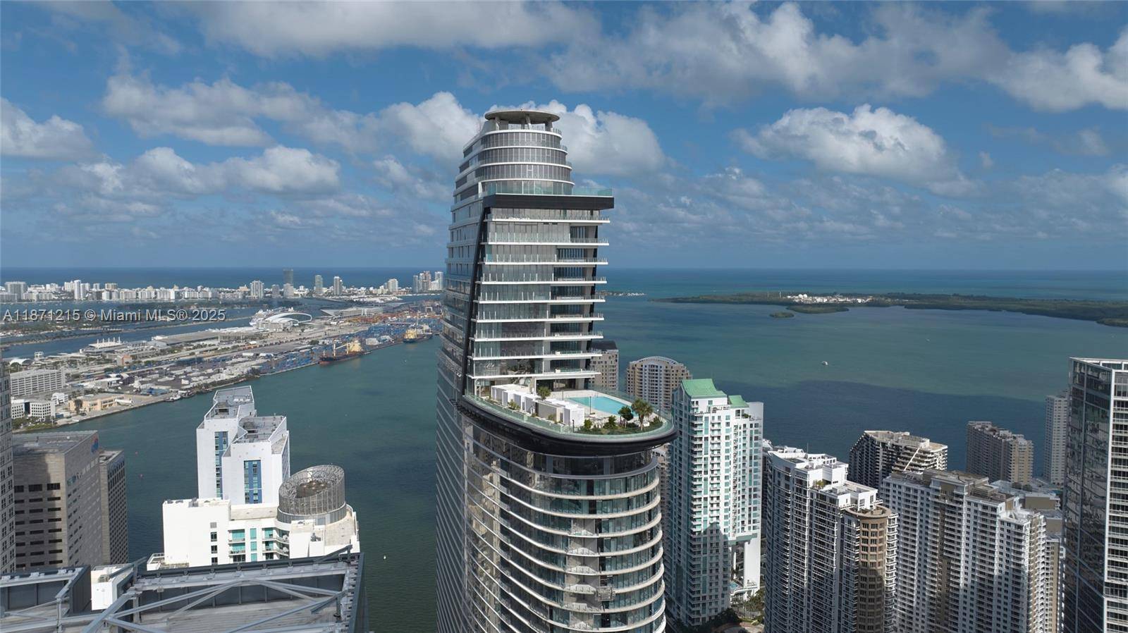 Largest Split Floor plan, Fully Furnished 2 bedrooms DEN, 3 full bathrooms condo at Aston Martin Residences with direct Miami River views.