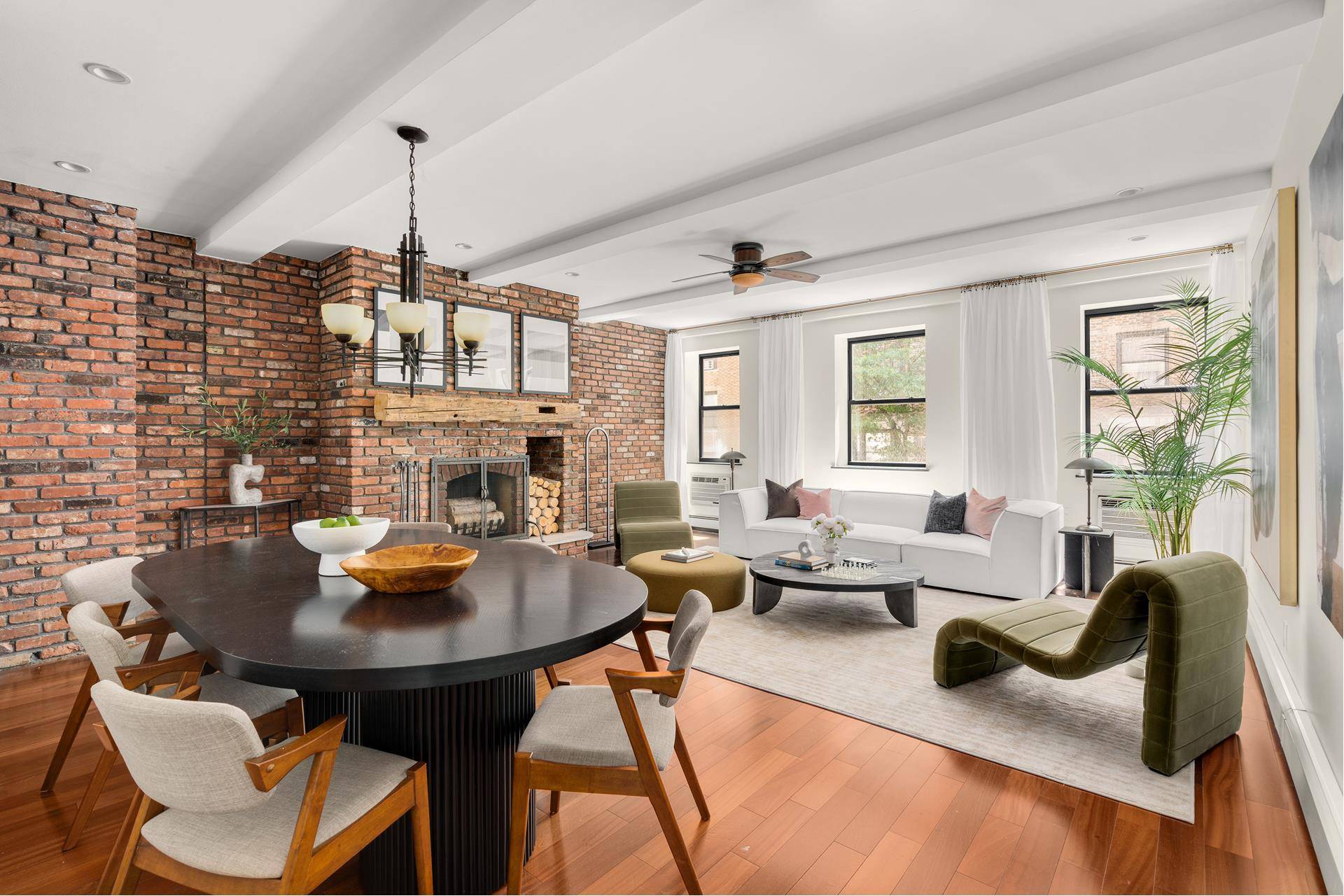 Spacious Full Floor Residence Private Keyed Elevator Entry Wood burning Fireplace Eat in Kitchen Private Terrace with Garden Courtyard Views This two bedroom, two bathroom home in a vibrant neighborhood ...