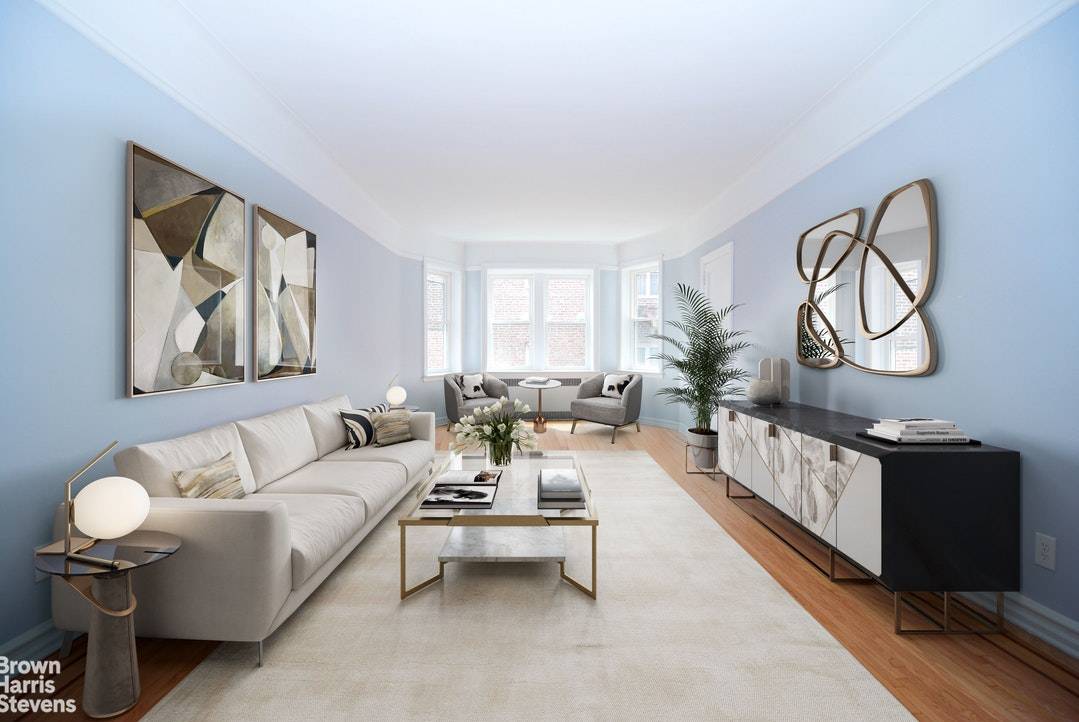 Expansive, beautiful and completely renovated is this 1BR with a formal dining area and an eat in kitchen too.