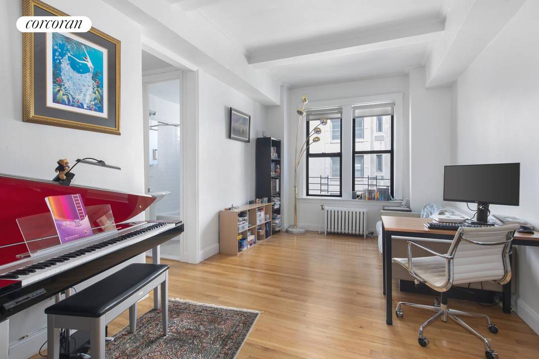 Welcome to Residence 7BC at 599 West End Avenue a charming two bedroom, one and a half bathroom home that beautifully blends prewar character with everyday functionality.