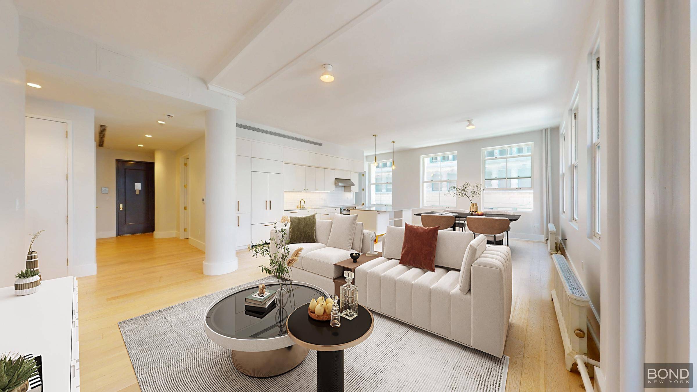 Welcome to Residence 3W at 452 Broome Street a rare and impeccably renovated 4 bedroom, 3 bathroom loft in the heart of SoHo.