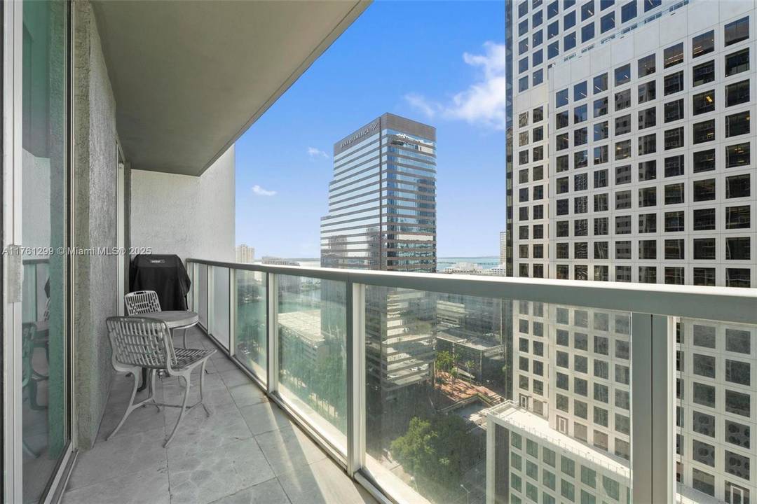This beautifully furnished apartment in Brickell features custom made modern furniture and sleek marble floors throughout.
