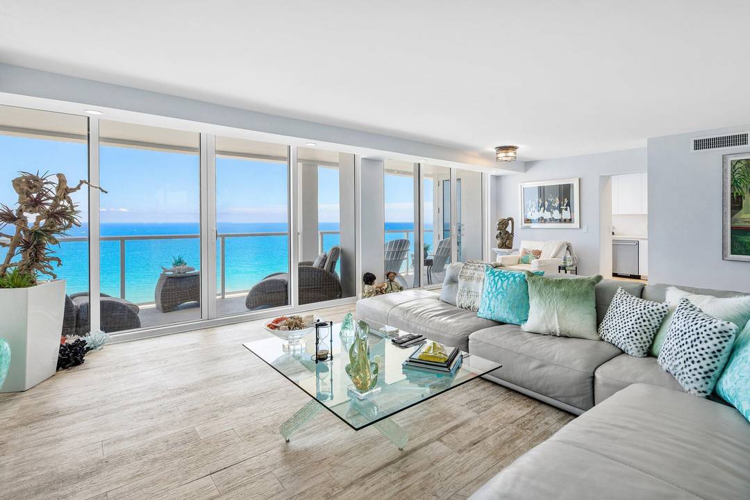 Experience breathtaking direct ocean vistas from this impeccably renovated 17th floor residence at Ocean Towers.