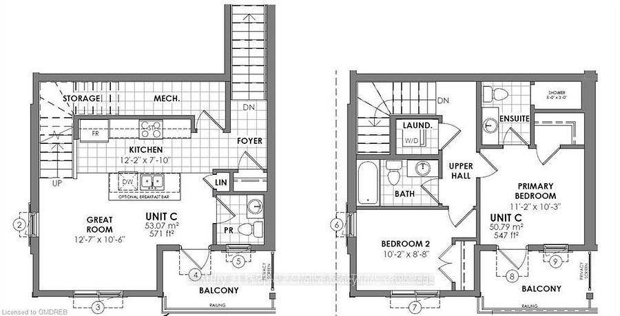 2 Year Old End Unit Offers Living Room, Powder Room, Spacious Kitchen With Extended Cabinets, Center Island, S S Appliances And Balcony Facing Park.