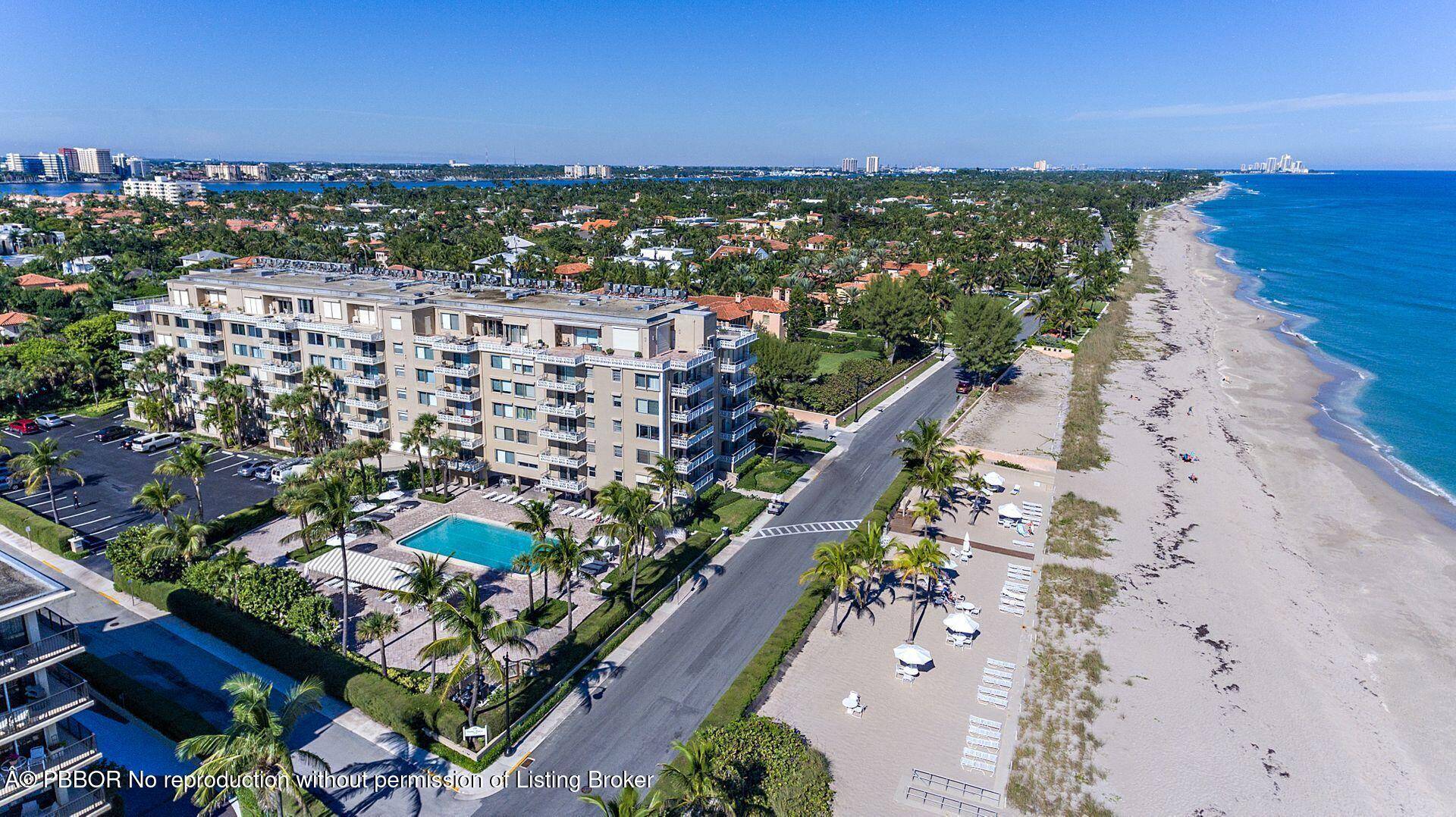 Bright and spacious one bedroom, one and one half bath apartment overlooking a lushly landscaped pool with stunning ocean views.