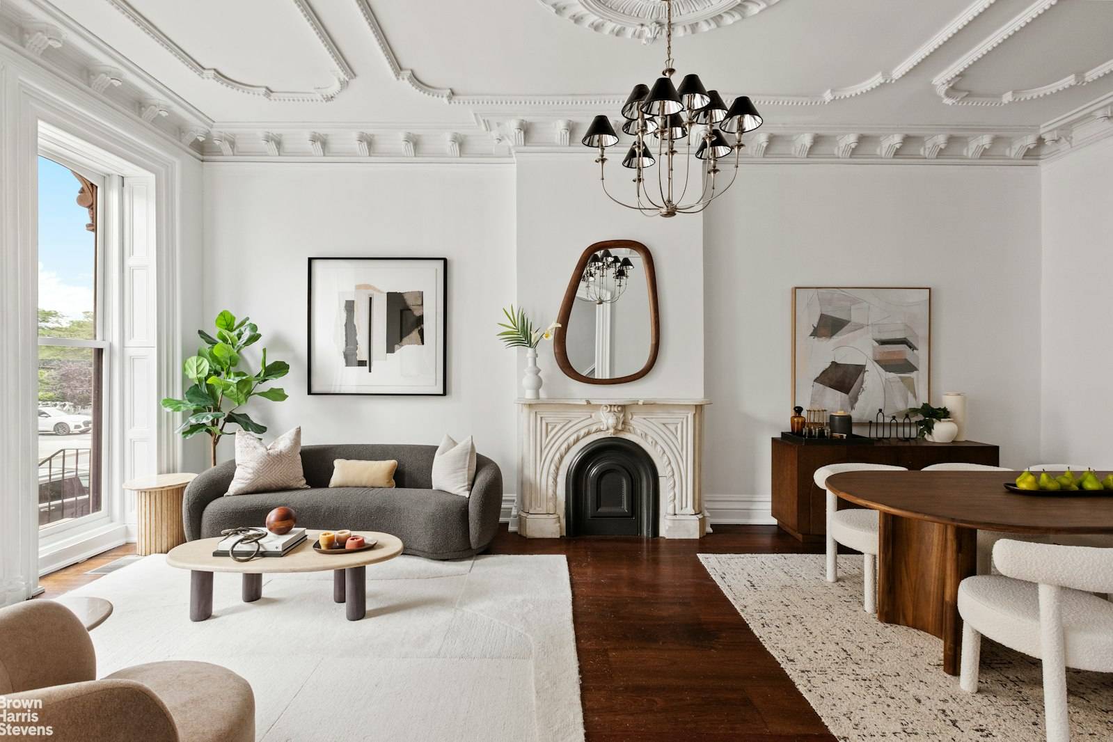 Step into timeless elegance and sophistication at this masterfully reimagined six bedroom, five and a half bath brownstone a rare opportunity to own a grand single family gut renovated residence ...