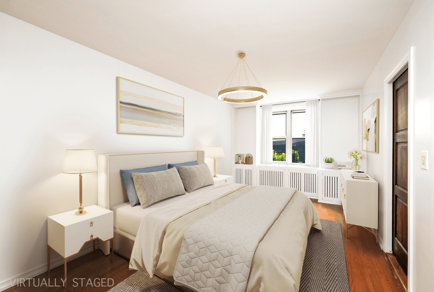 This top floor, extra large one bedroom apartment offers unobstructed city views.