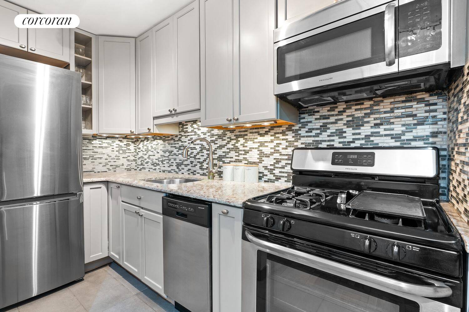 Very Large, Rare, Corner Exclusive at The Wendhorn Renovated One Bedroom 1 Bath, West facing Windows in the Living Room and North facing Windows in the Bedroom, Multiple Double Sized ...
