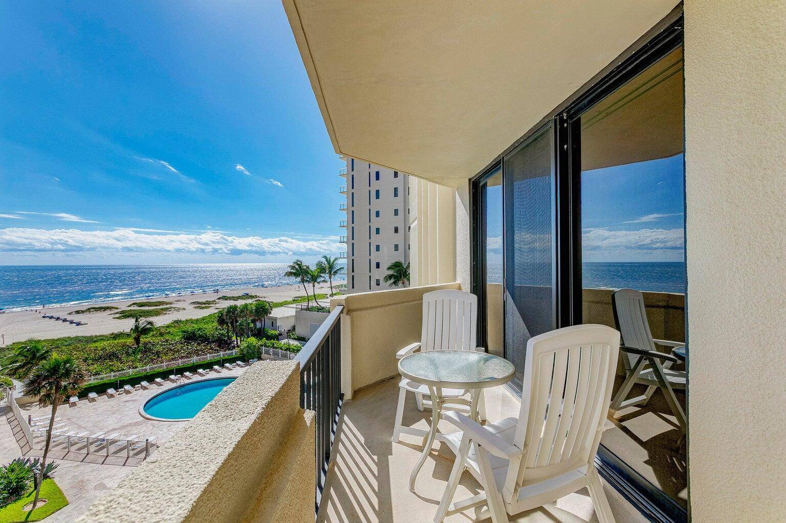 2 BEDROOM 2 BATH UNIT. OCEAN AND INTERCOSTAL WATER VIEWS.