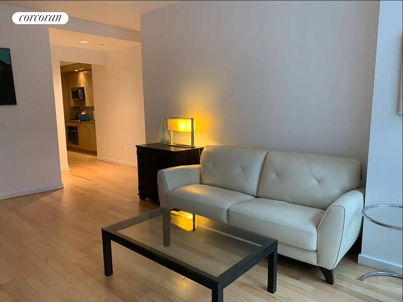 Beautifully furnished and decorated large studio facing east in a newly constructed condominium, Broadway on the Square, located in the heart of New York City, Times Square.