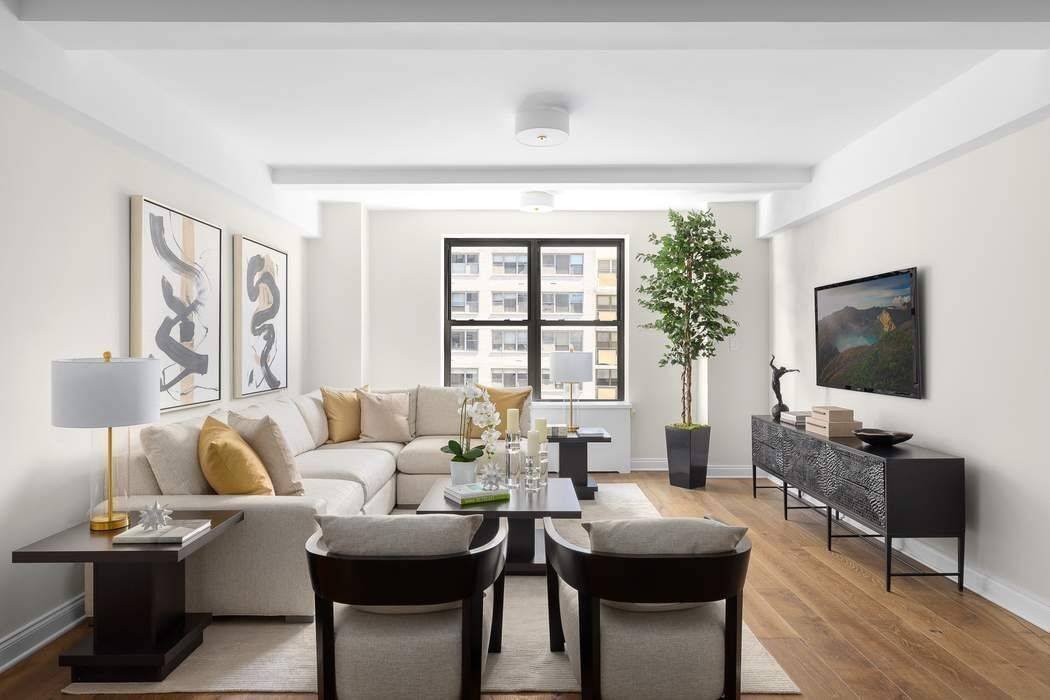 Perched on the 14th floor of 12 W 72, this sunny three bedroom, three bath co op is ideally situated just off Central Park West, with views toward the storied ...