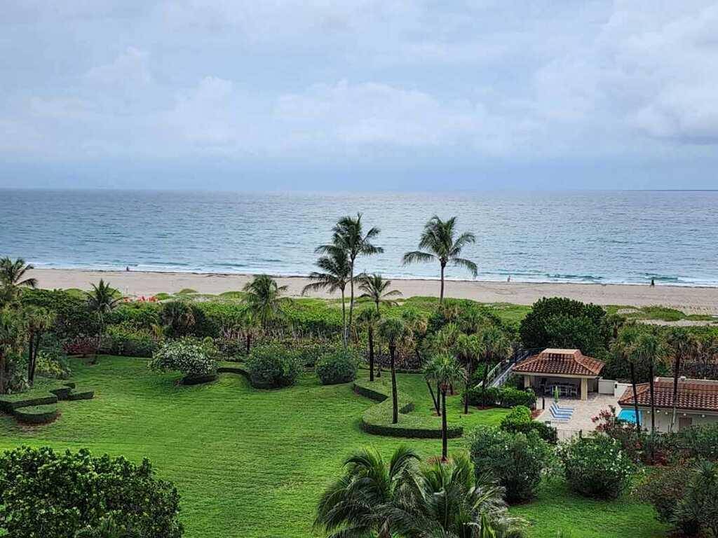 Beautiful ocean and intracoastal views from this large 2 bedroom, 2 bathroom condo in Oceantree Condominium on the ocean on Singer Island.