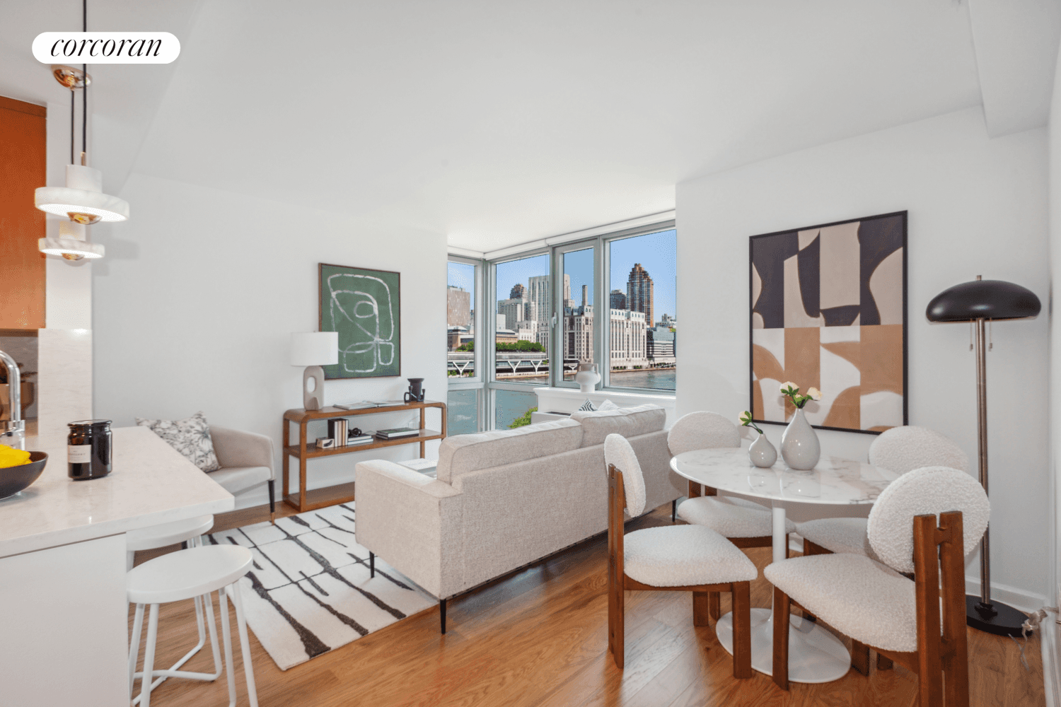 Welcome to 5D A Bright and Spacious One Bedroom Home with Northwestern Views of the Manhattan skyline and the East River.