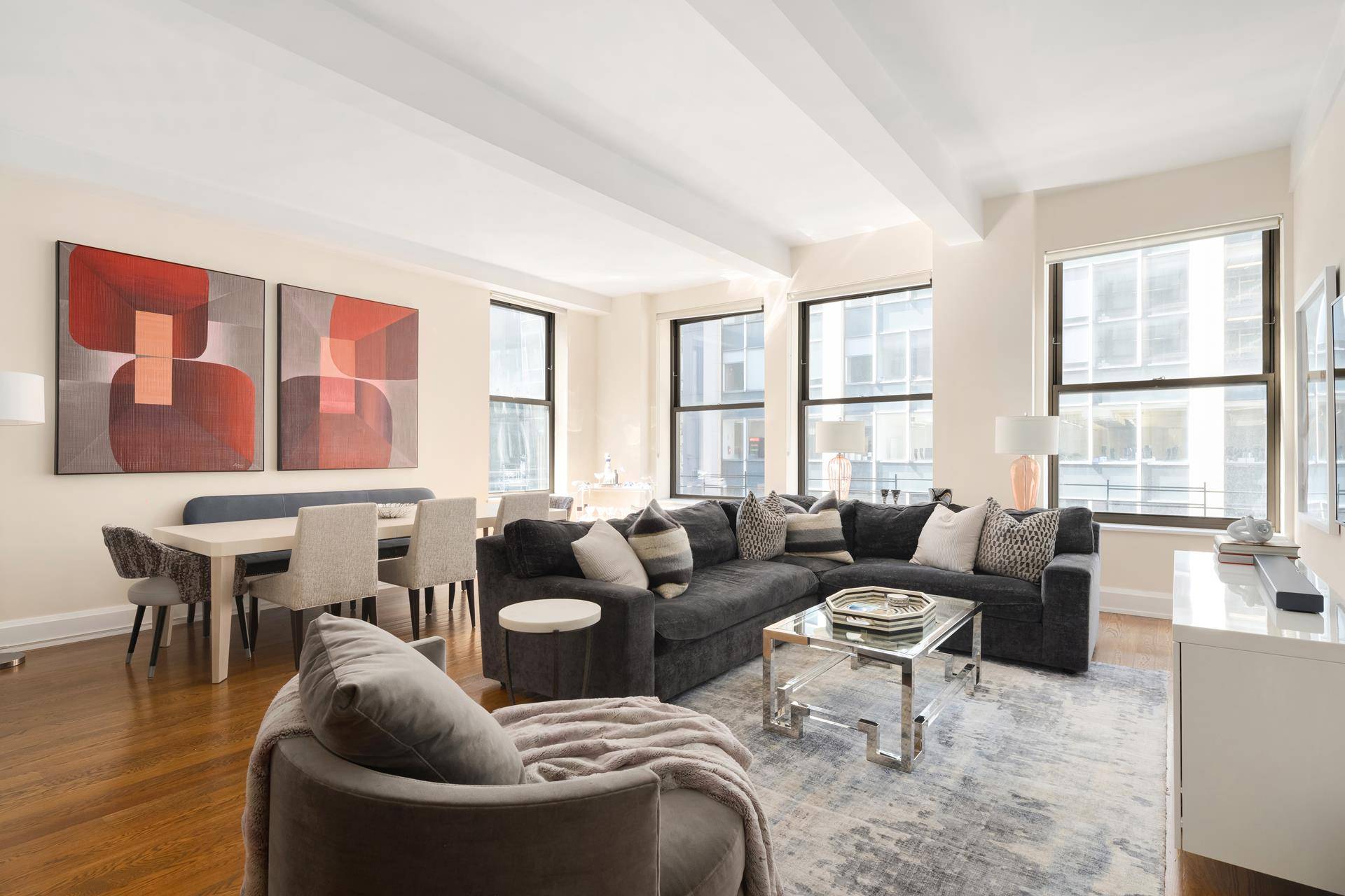 High floor sun filled South Facing 2 Bedroom 2 Bath Condo Loft in the heart of Nomad.