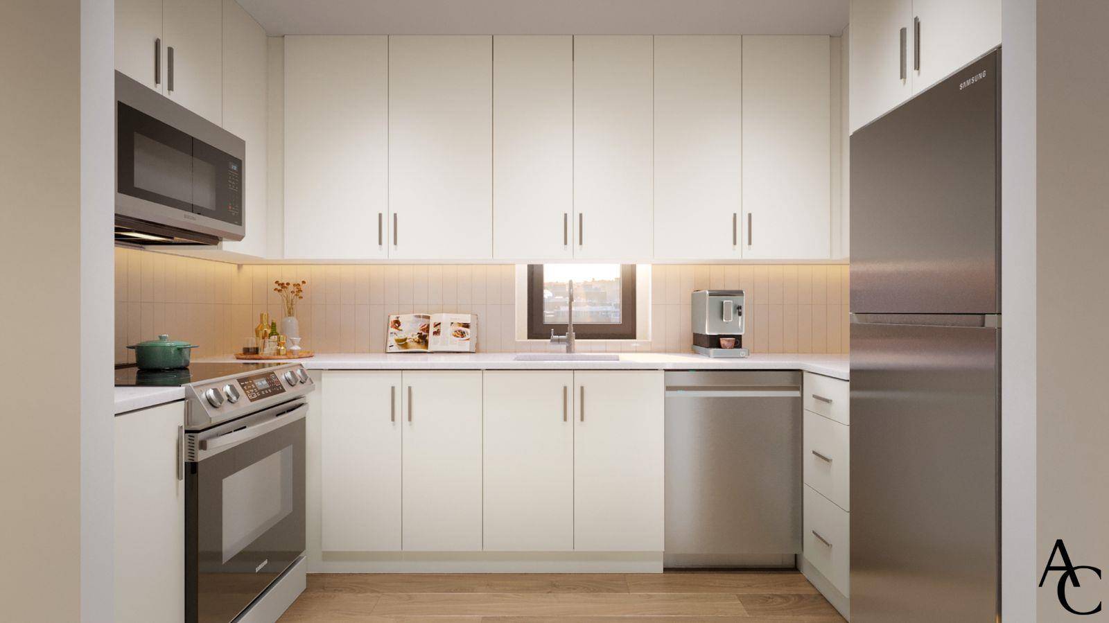 Welcome to Penthouse A at 140 Hillside Avenue, an exclusive, light filled two bedroom, two bathroom corner residence spanning 1, 084 square feet.