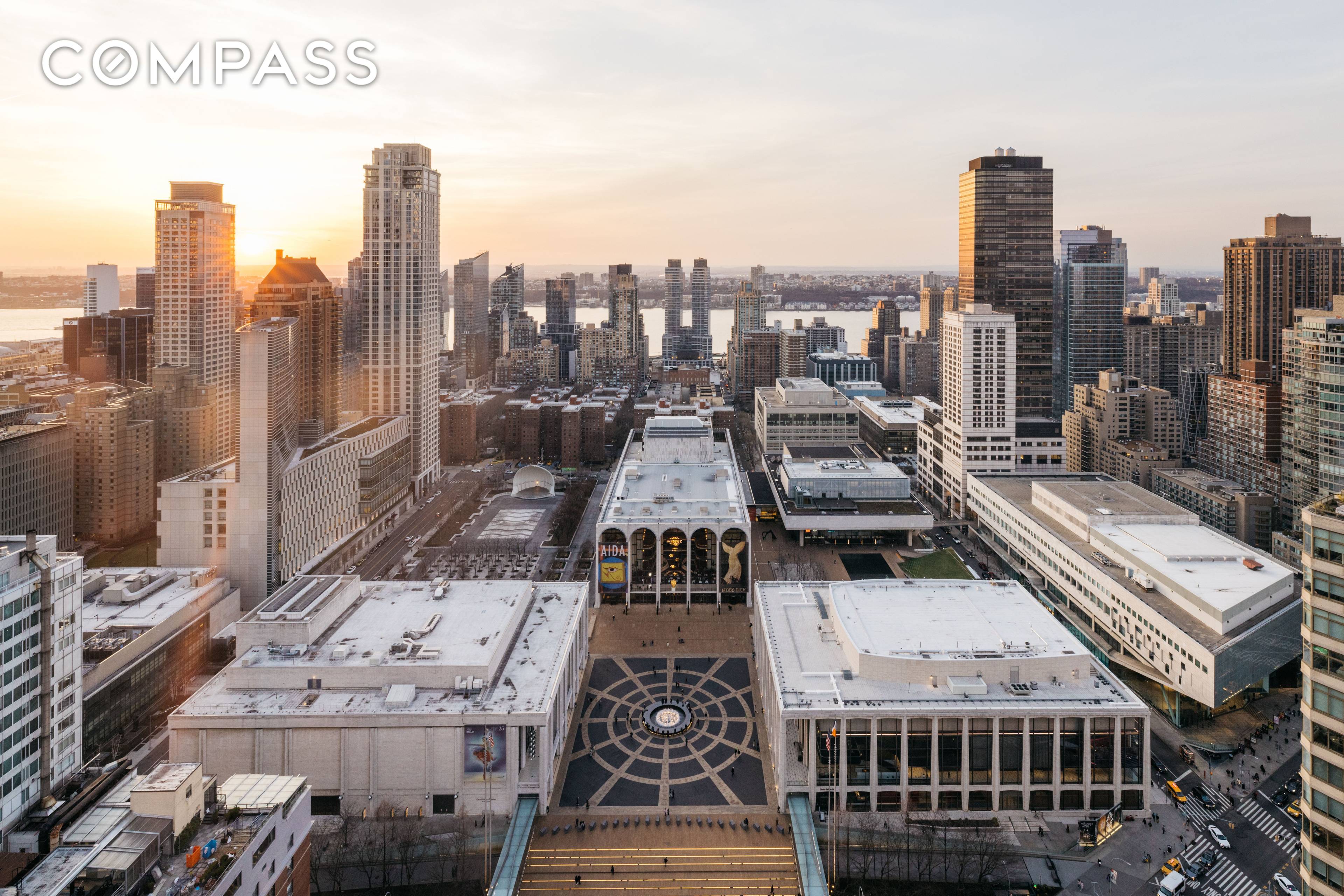 OPEN HOUSE BY APPOINTMENT ONLY BREATHTAKING OPEN WEST VIEWS FROM EVERY ROOM OF LINCOLN CENTER AND THE HUDSON RIVER Rarely available !