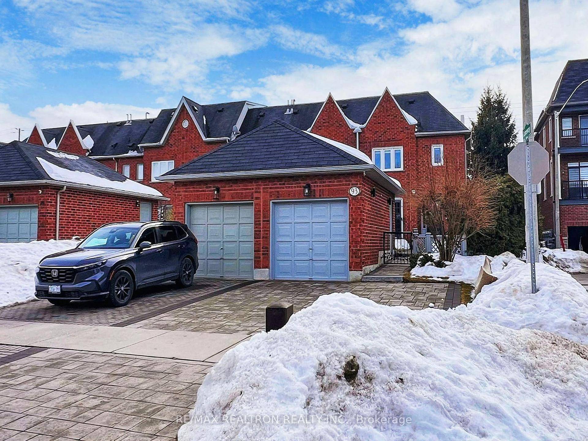 2 Storey End Unit Looks Like Semi With Widened Interlock Driveway For 2 Car Parking Single Car Garage !