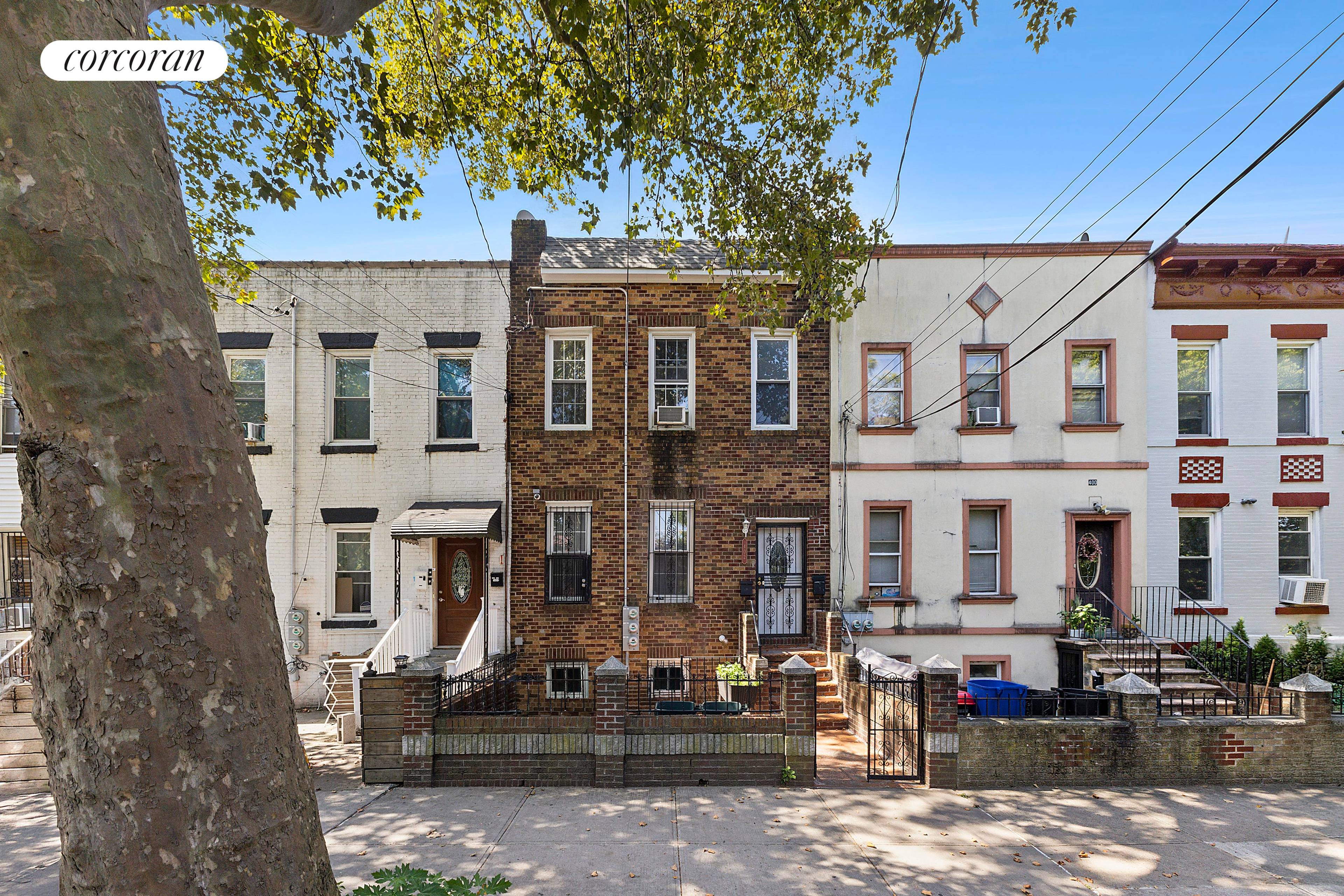 East New York, Brooklyn 402 Van Siclen Avenue is a modern townhouse located on a tree lined block comprised of two 2 spacious apartments and a fully finished basement.