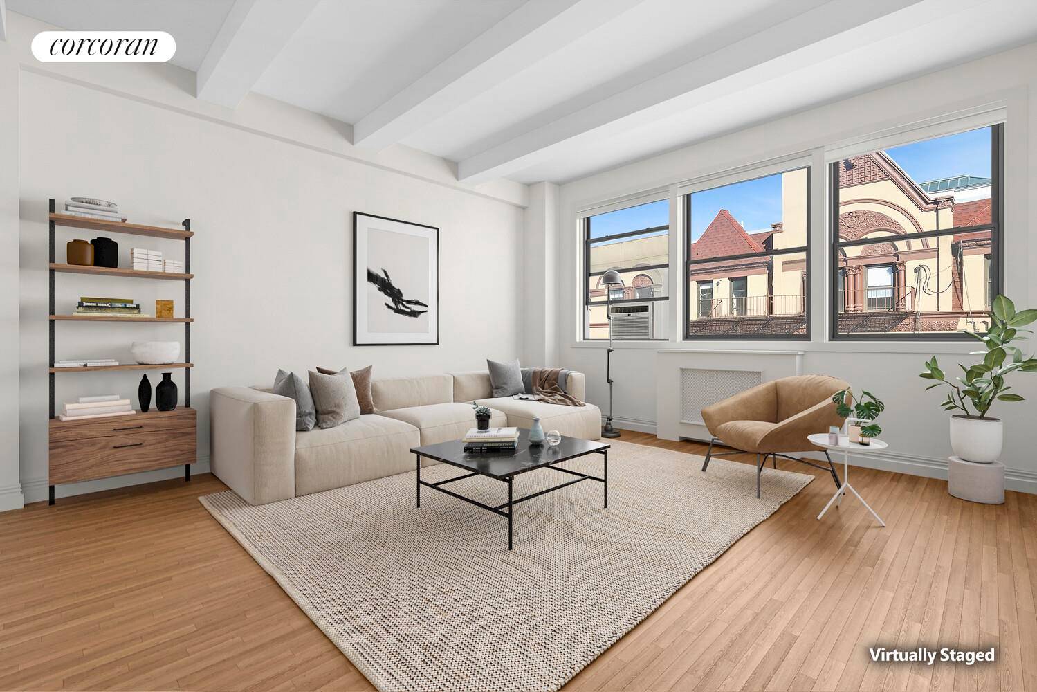 BACK ON MARKET NEW PRICE Flex 1 Bedroom 825sf Loft Condominium Soaring 11'8 beamed ceilings and oversized windows Quiet, tree lined street with views of neighboring architecture Sun filled, cheerful ...