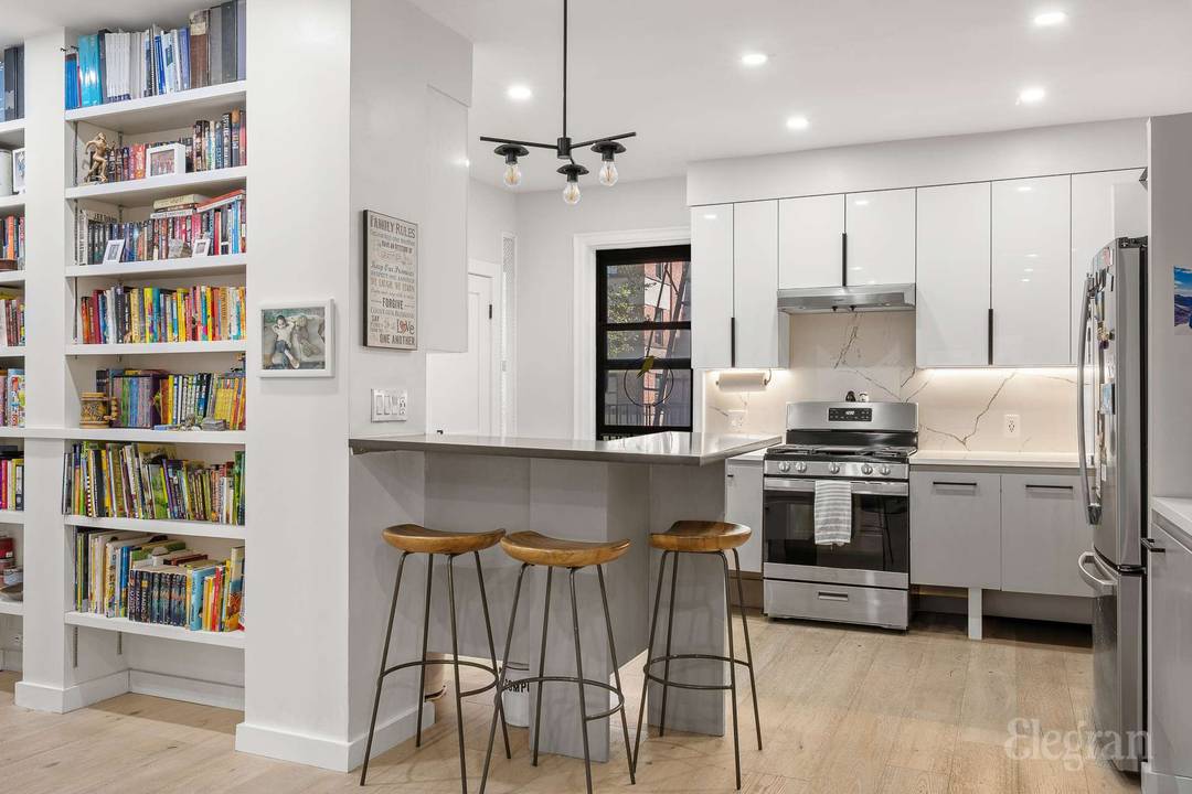 Spacious Floor Through Two Bedroom with Exceptional Storage This meticulously renovated two bedroom home blends comfort, functionality, and modern design within a desirable floor through layout.