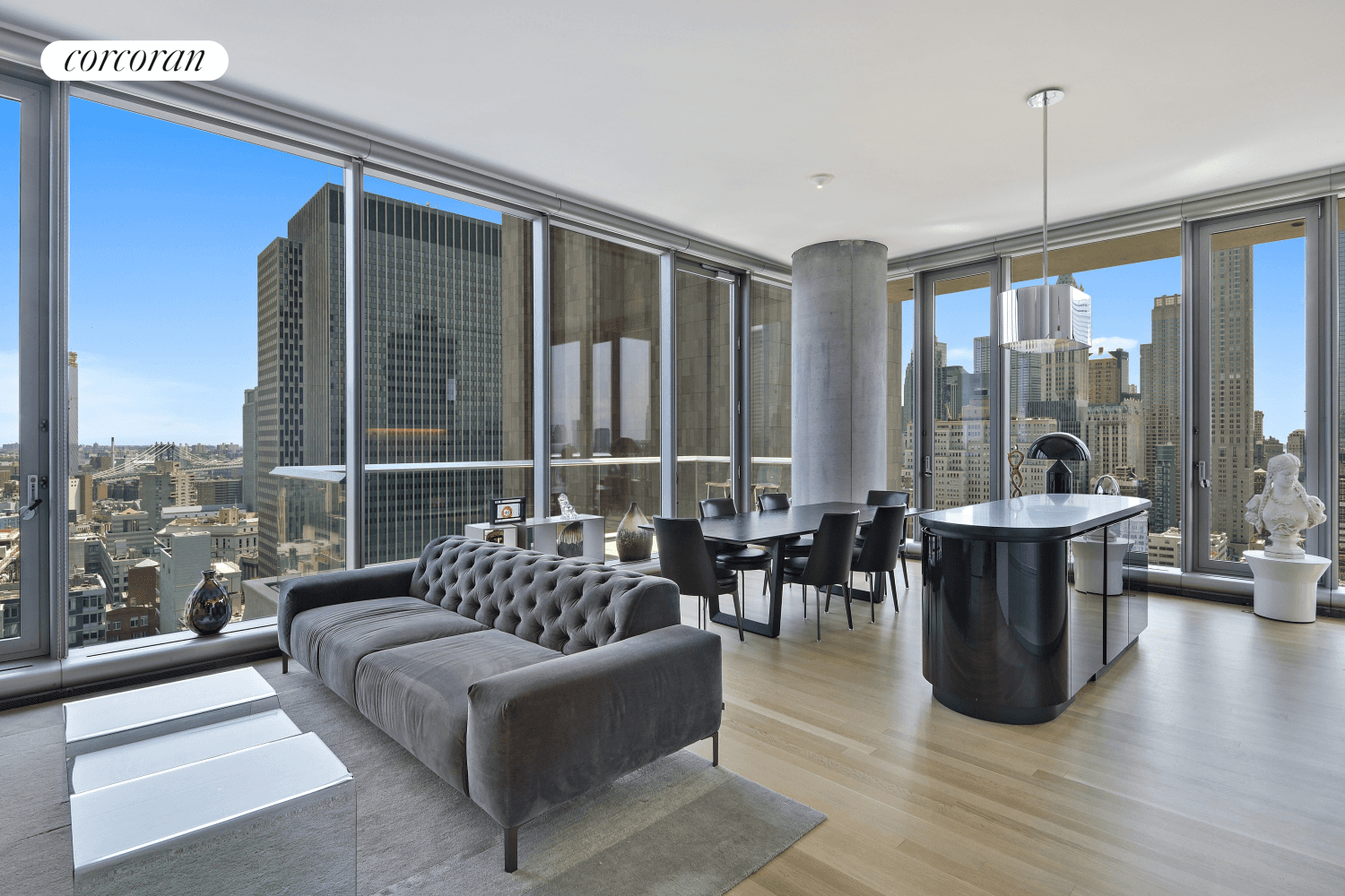 Available for rent, this huge, high floor, sunny, 2 bedroom, 2.