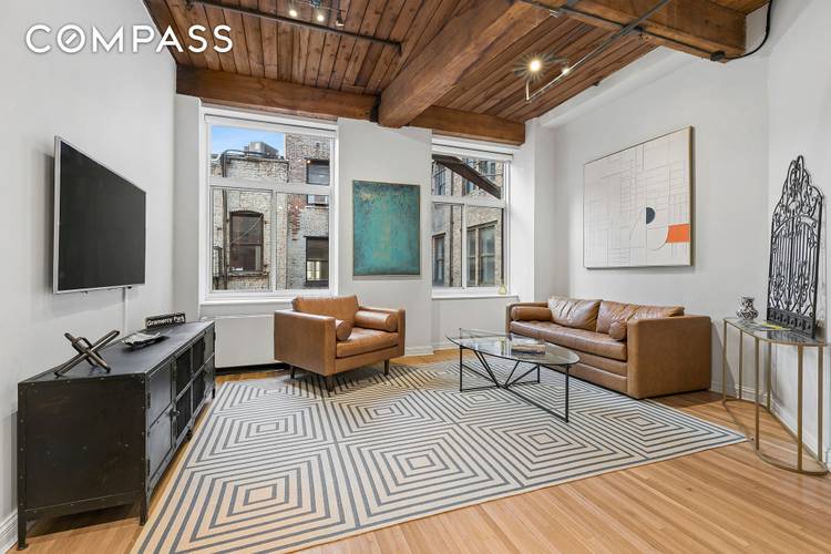 Meticulously renovated Gramercy loft in Gramercy Habitat, a former 1920 s pre war brewery converted to loft condominium residences.