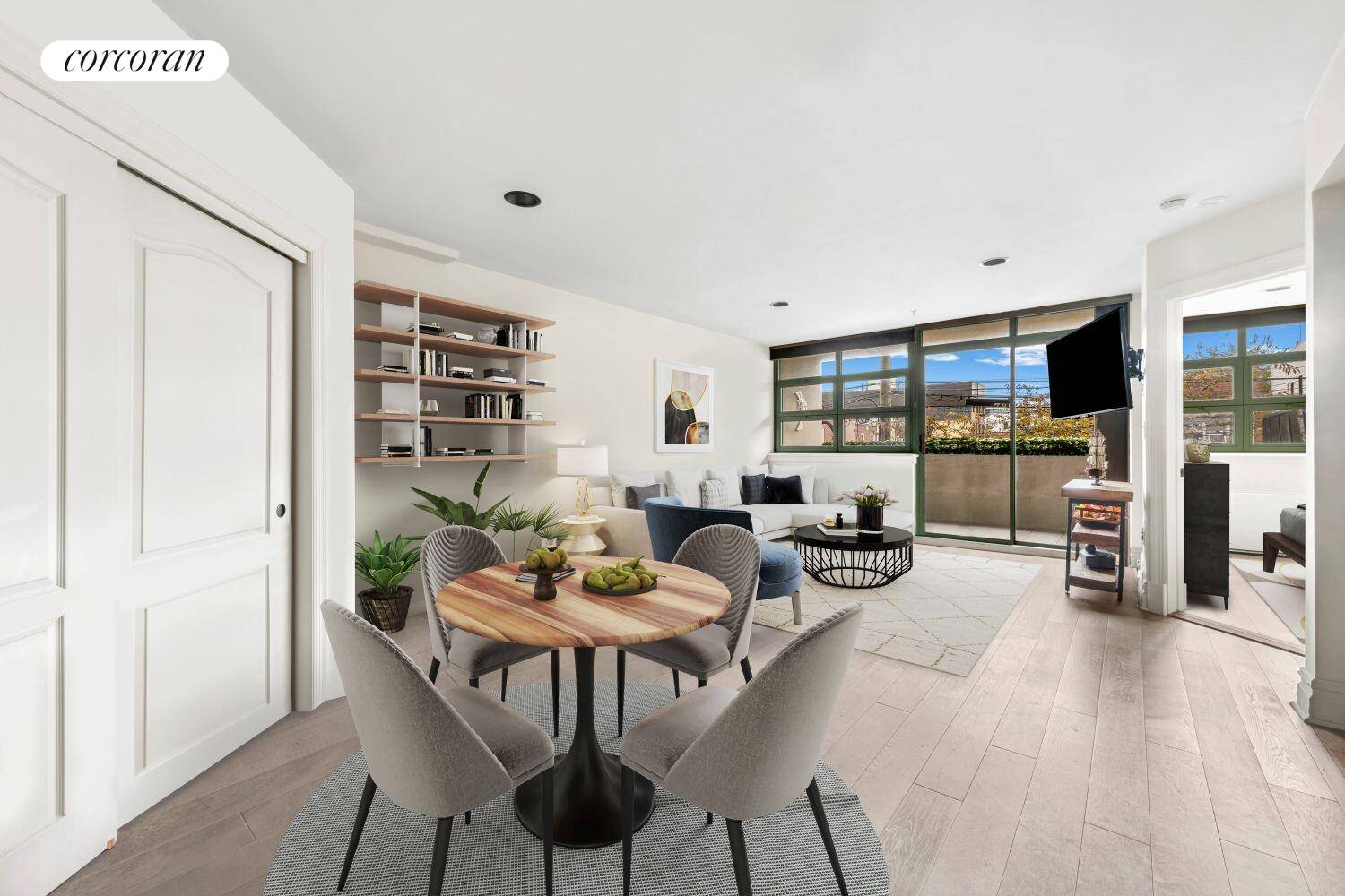 Stunning Renovated One Bedroom with Private Balcony Oasis Welcome to this beautifully renovated and oversized one bedroom co op featuring a spacious private balcony your own peaceful outdoor retreat.