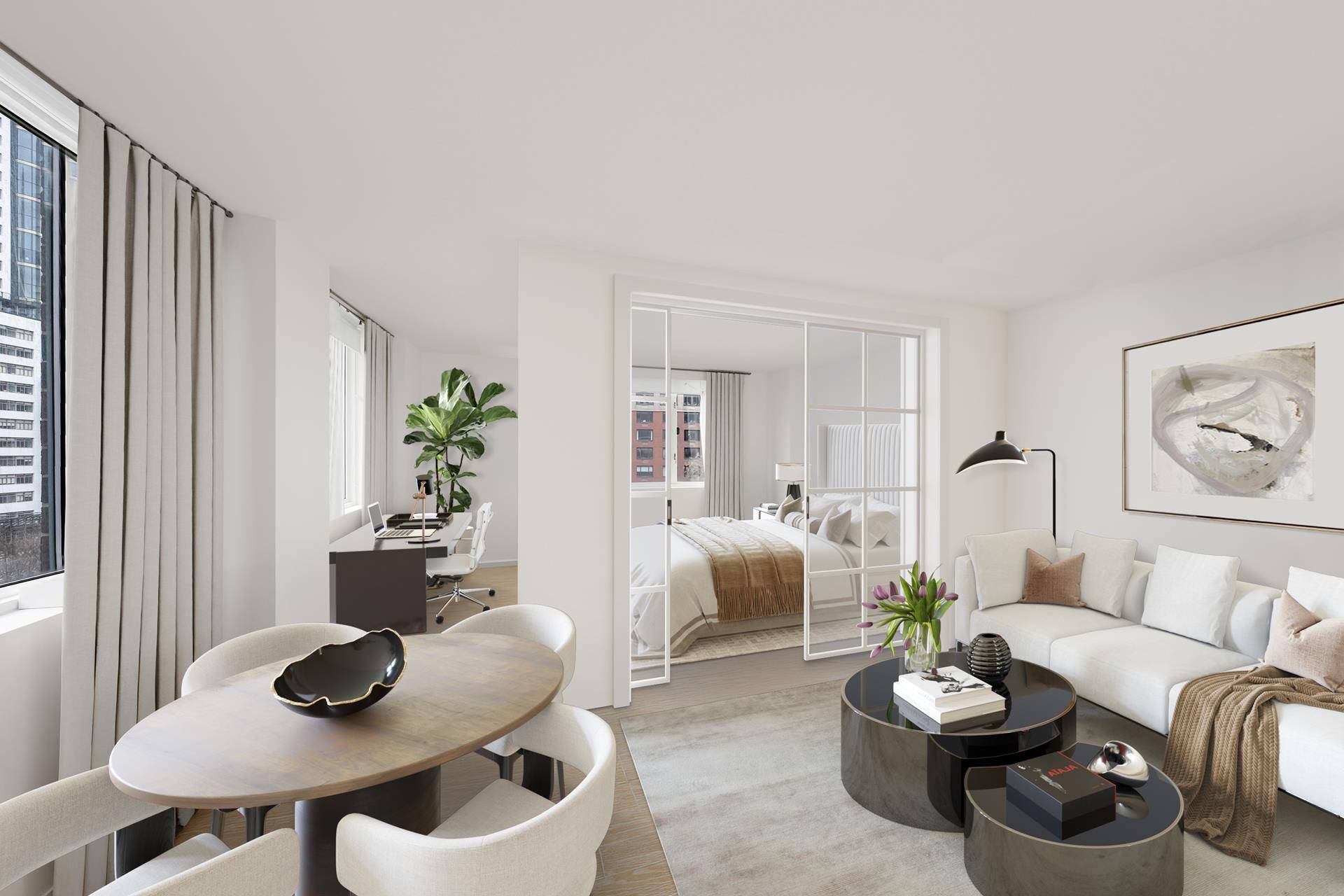 Welcome to this spacious convertible one bedroom apartment in a full service luxury doorman building located in a prime downtown area.
