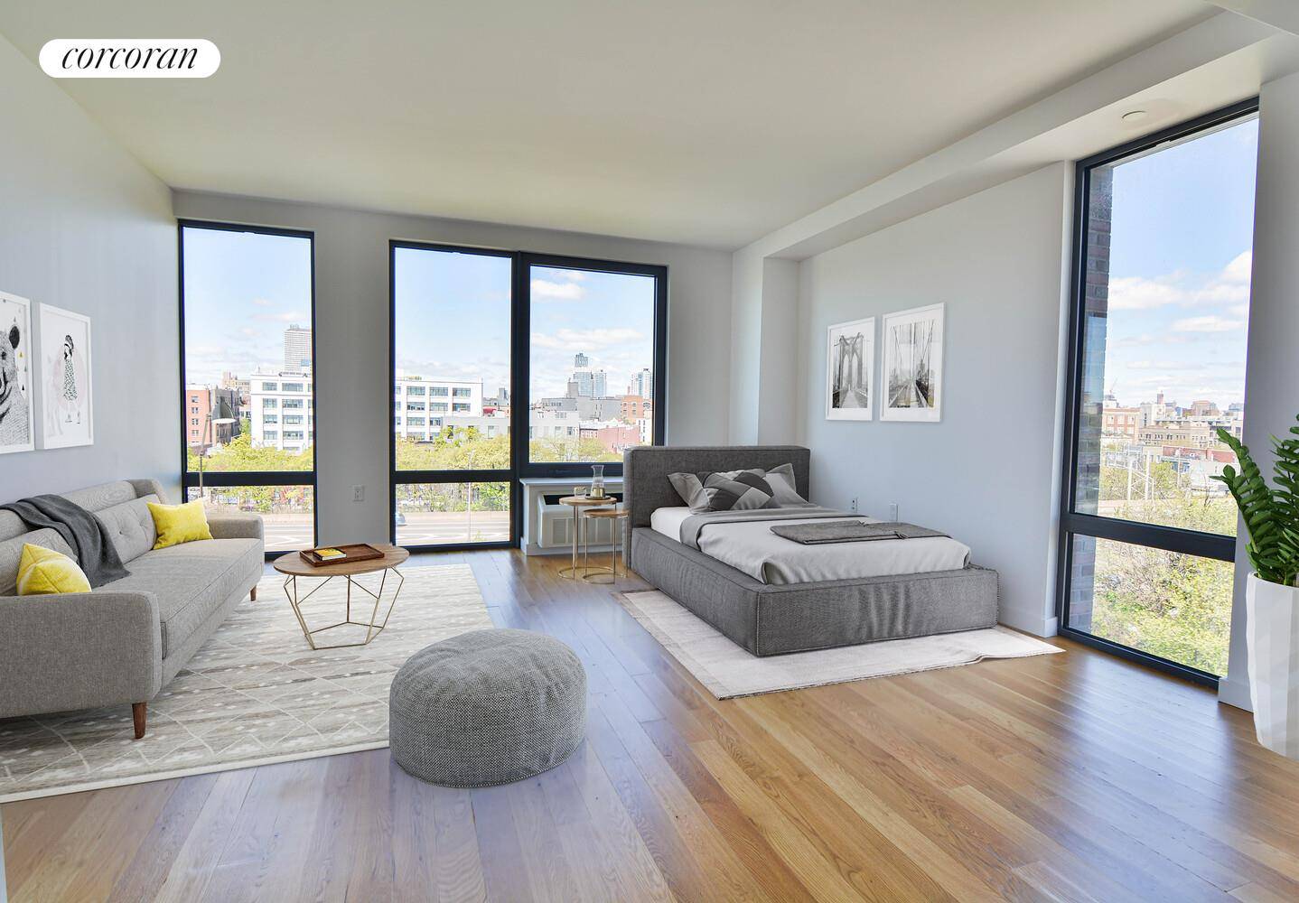This extra spacious home features a large living space, plus floor to ceiling windows allowing for open views and great sunlight.