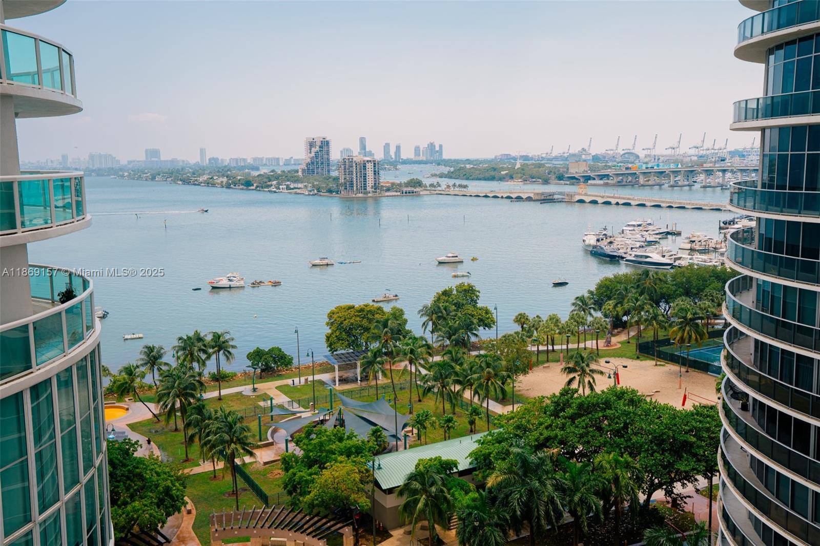 Wake up to stunning Biscayne Bay views in this 2 bedroom, 2 bath split plan condo in the heart of Edgewater.