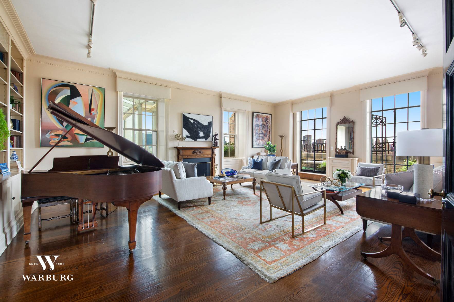 Perched atop one of New York City's most exquisite prewar buildings, this sprawling 14 room apartment has it all a 6 bedrooms, 6.
