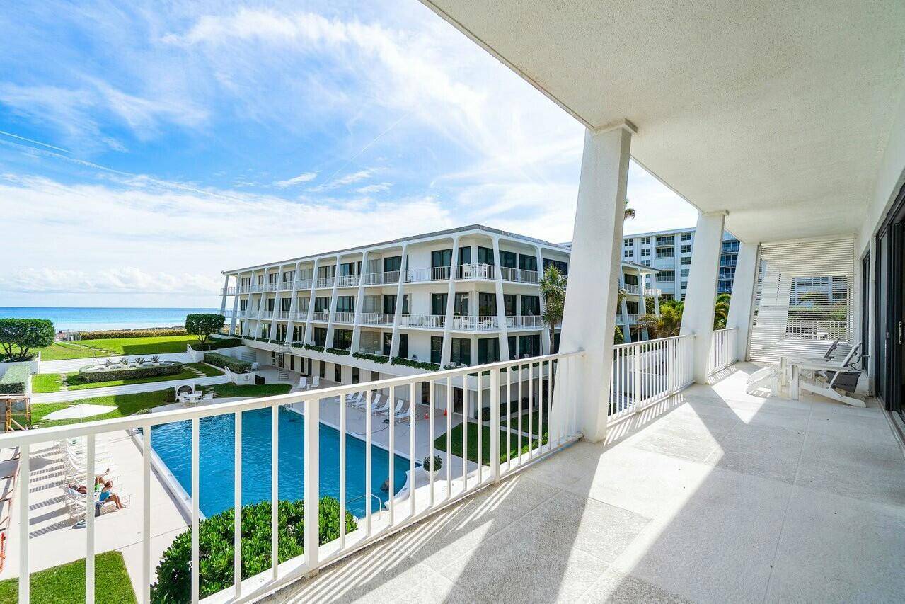 Presenting a rare opportunity to own a double unit in The Reef Palm Beach, one of the most sought after, historically designated mid century modern buildings in Palm Beach.