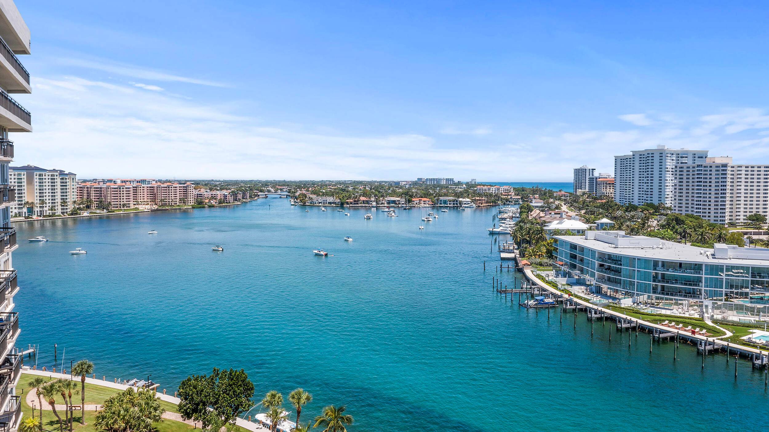 Enjoy sweeping southeast views of the Intracoastal, Lake Boca, the ocean, and Boca Inlet from this 3 bed, 3 bath, 2, 580 sq ft wraparound unit on the 5th floor ...