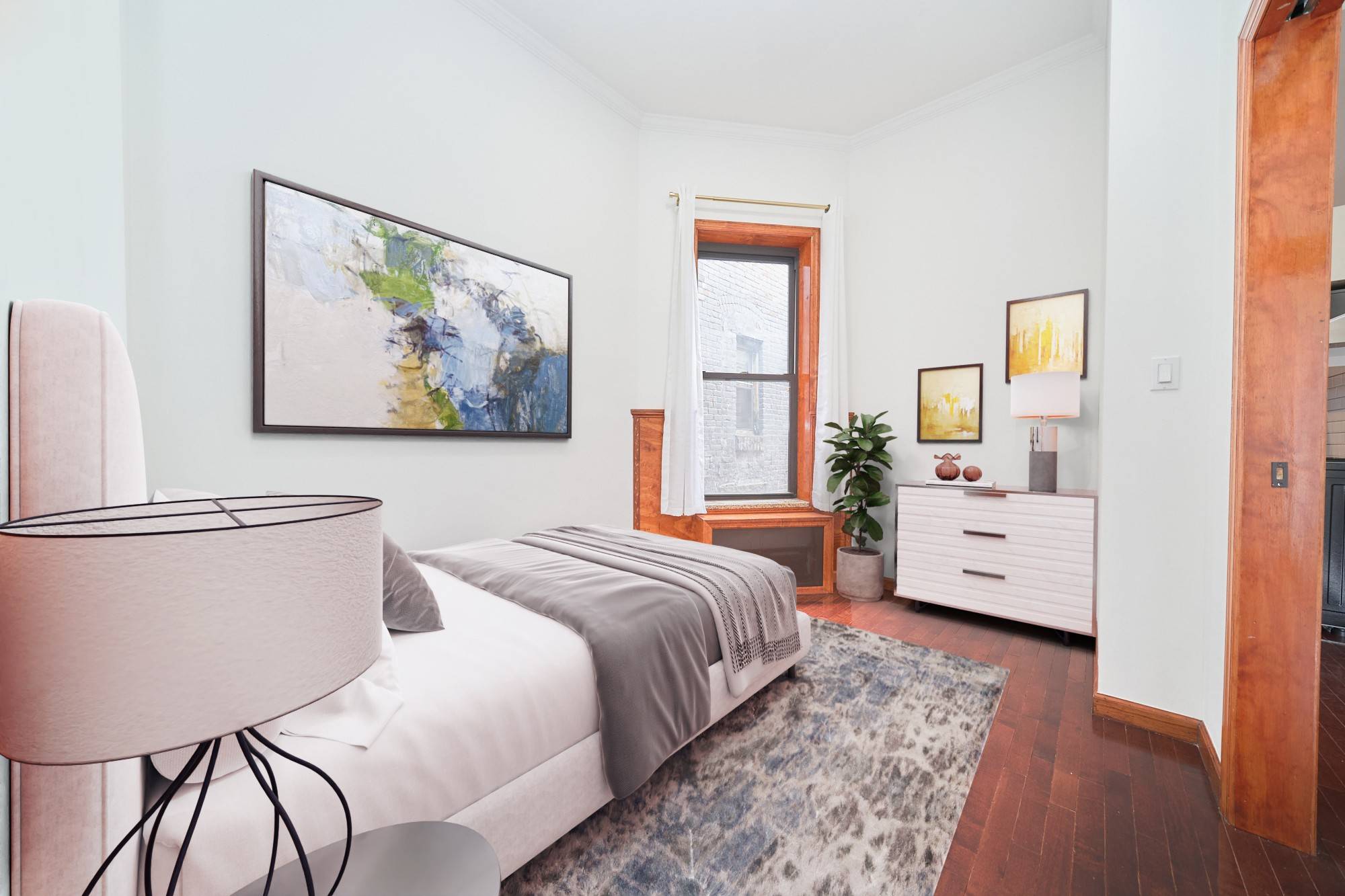 NEW GUT RENO 2 BED 1 BATH ELEVATOR COMPLIMENTARY GYMAPARTMENT DETAILSWasher DryerDishwasherWindowed KitchenOversized Windows w Southern ExposureHigh CeilingsHardwood FloorsNatural SunlightNEIGHBORHOOD BUILDINGCharming Elevator BuildingHeart of the Lower E