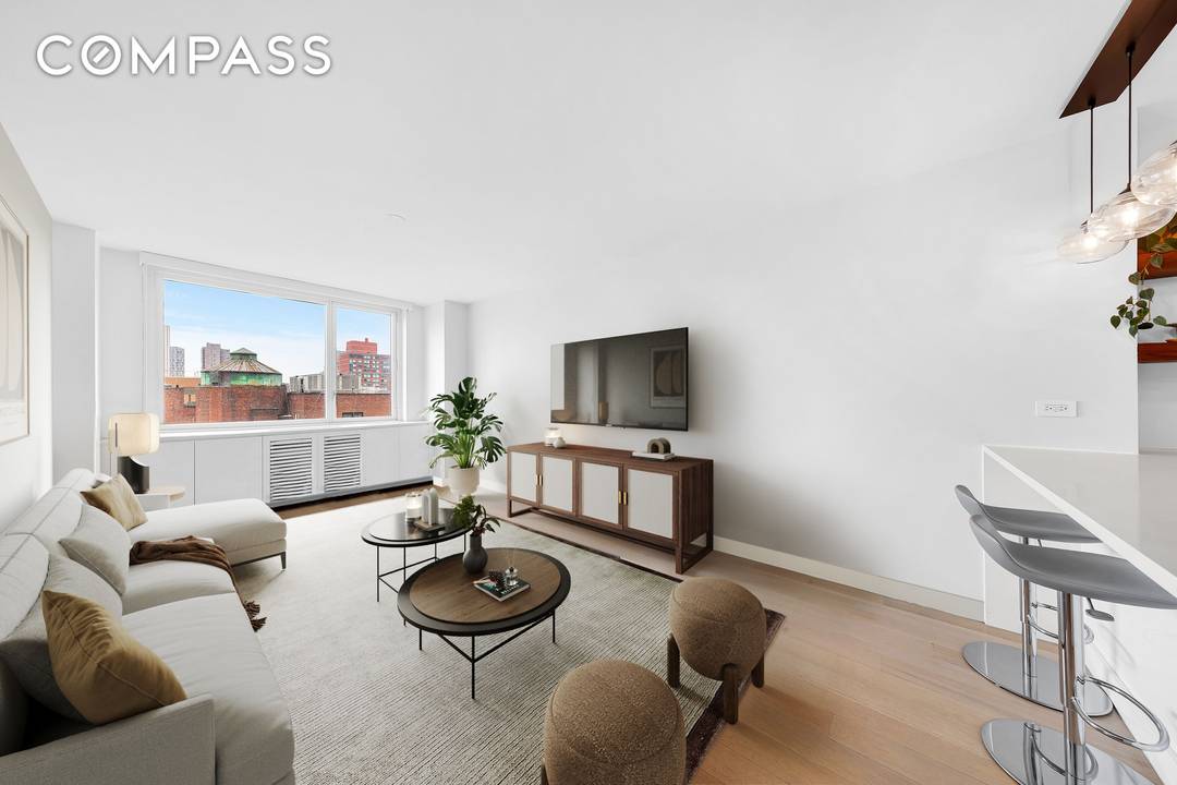 Convertible 2BD 1BA with Spacious Living Room, Renovated Kitchen, King Sized Primary, Walk In Closet, In Unit W D, and Luxury Amenities Including 24 Hour Doorman, Gym, Yoga Room, Roof ...
