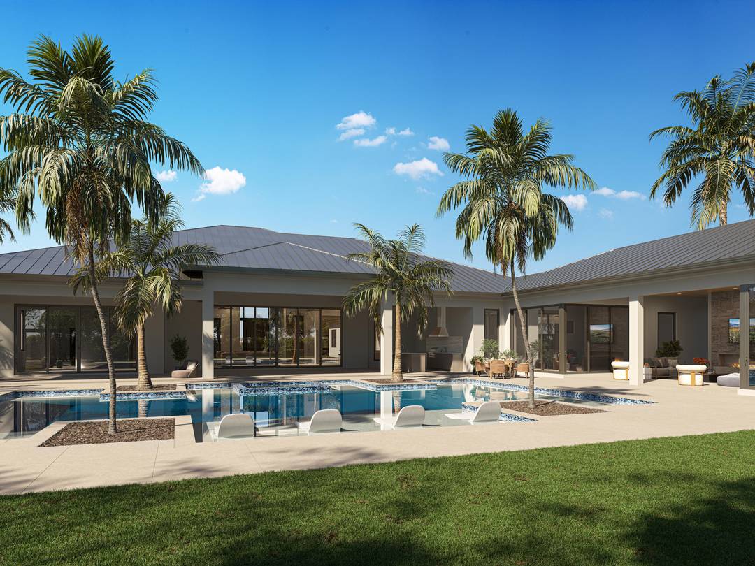 Set on a pristine 5 acre estate on a lake in the prestigious gated equestrian community of Homeland, this spectacular new construction redefines luxury living.