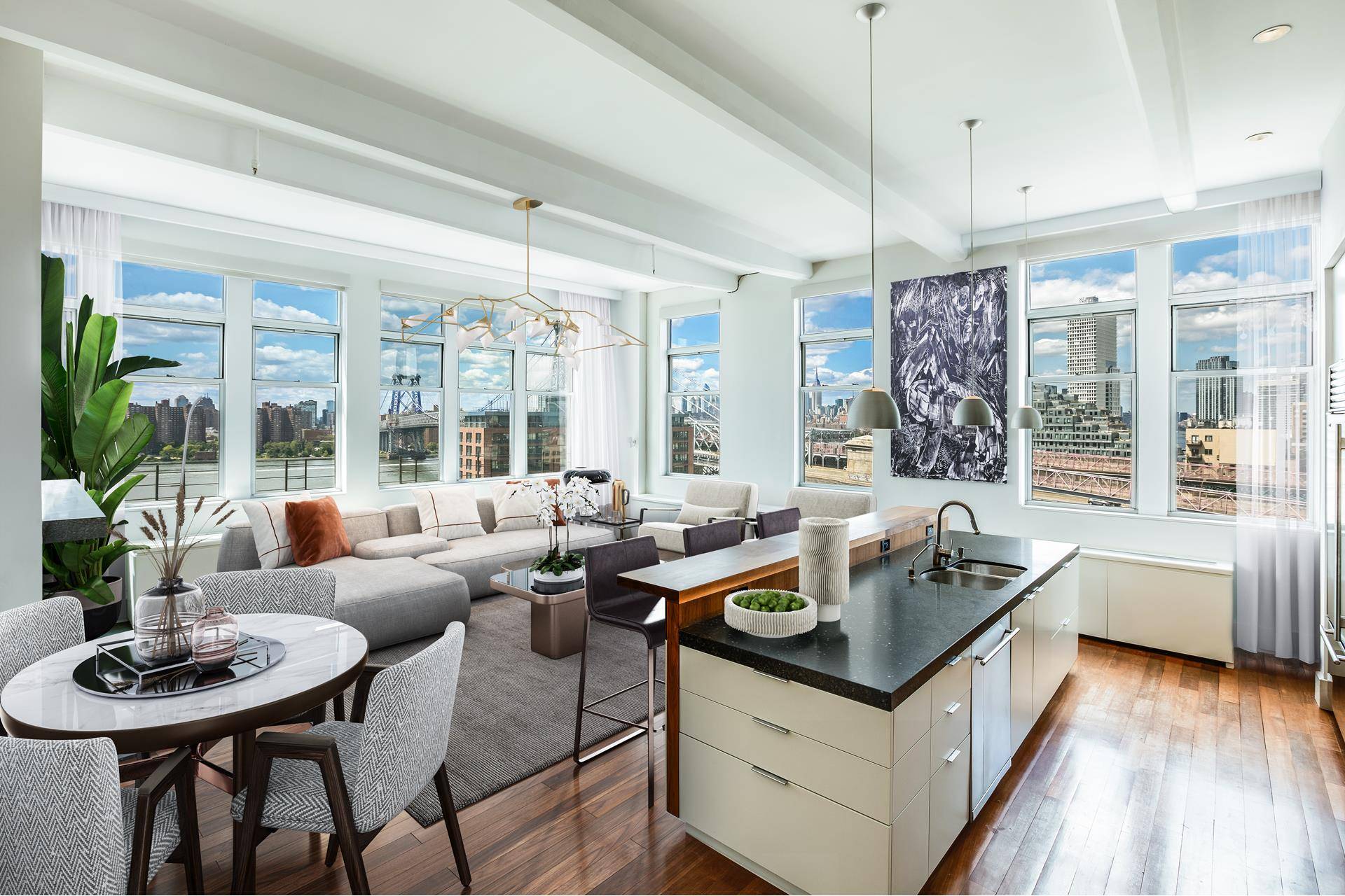Experience sweeping Manhattan skyline and river views from this northwest facing 3 bedroom, 2.